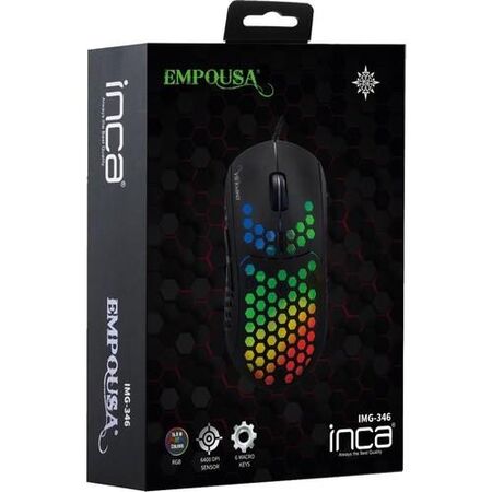 Inca IMG-346 Empousa Siyah Optik Kablolu Oyuncu Mouse