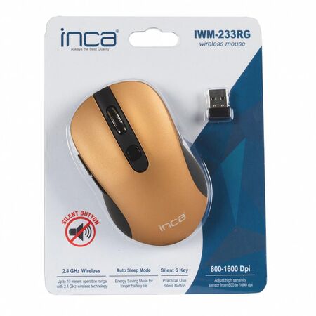 Inca IWM-233RG Gold Optik Kablosuz Sesiz Mouse