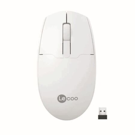 Lecoo WS204 Beyaz Optik Kablosuz Mouse