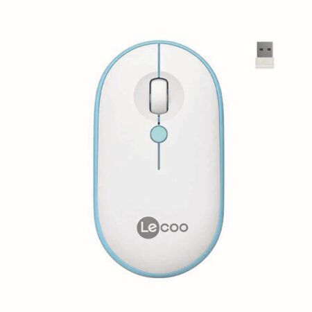Lecoo WS212 Mavi Beyaz Optik Kablosuz Mouse
