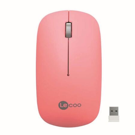 Lecoo WS214 Pembe Optik Kablosuz Mouse