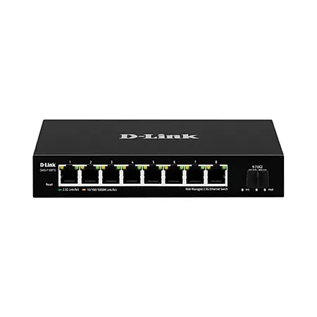 D-Link DMS-F109TS 8 Port 10G/2.5G Multi-Gigabit SFP ve Ağ Switchi