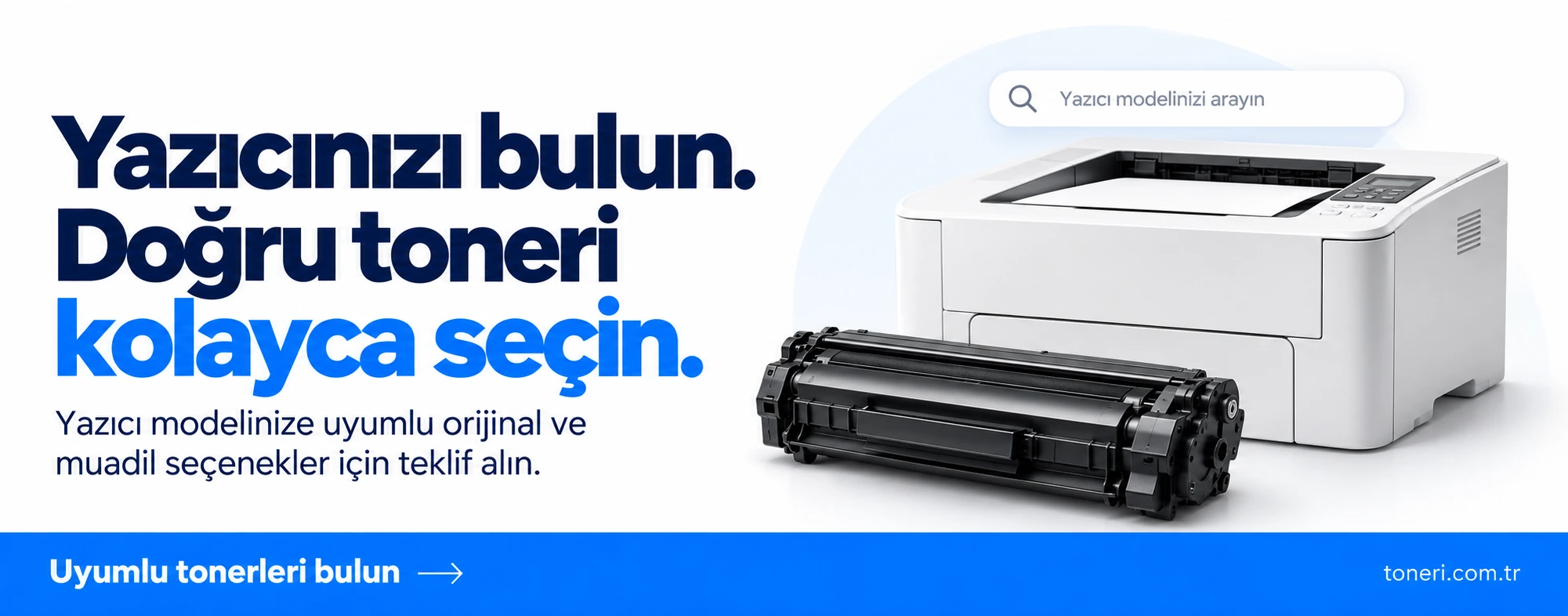 Yazıcı modelini yazın, doğru toneri bulun