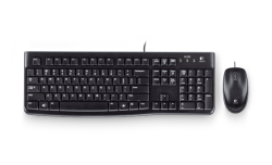 Logitech MK120 Q Türkçe USB Kablolu Klavye ve Mouse Seti Siyah