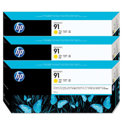 HP 91-C9485A Sarı Orijinal Kartuş 3Lü Paket